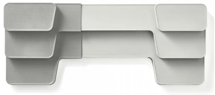 Poschodová prídavná nastaviteľná polica, organizér do skrinky JOSEPH, sivý mix Farba: krémová x béžová