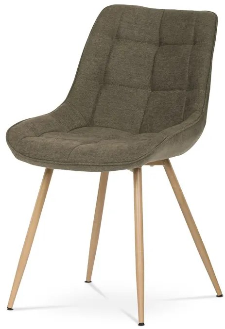 BONTEC Jedálenská stolička, šedá, látka, CT-394 GREY2 Farba: Hnedá