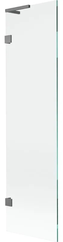 Mexen, Mexen Lunar L 1-krídlová vaňová zástena 50 x 150 cm, transparentná, pištoľový kov - 897L-050-000-95-00