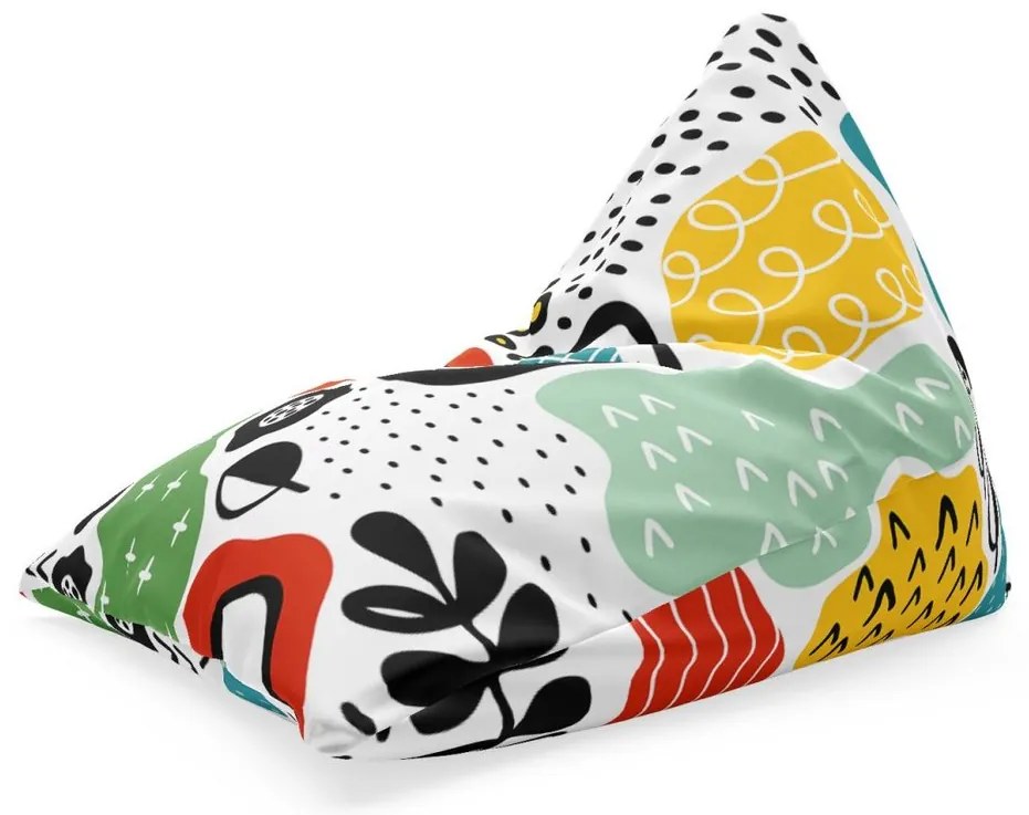 Sedací vak Triangl detská maľba, farebná