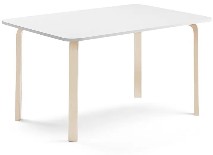 Stôl ELTON, 1800x700x710 mm, laminát - biela, breza