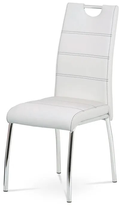 BONTEC Jedálenská stolička, čierna, ekokoža, HC-484 BK Farba: Biela