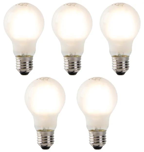 Sada 5 stmievateľných LED žiaroviek E27 s mliečnym sklom 4W 320lm 2700K