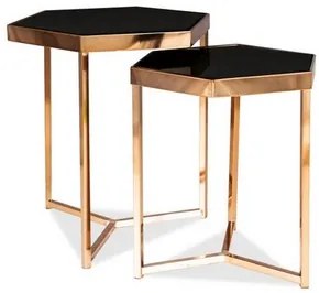 Konferenčný stolík Milos, čierna / zlatá