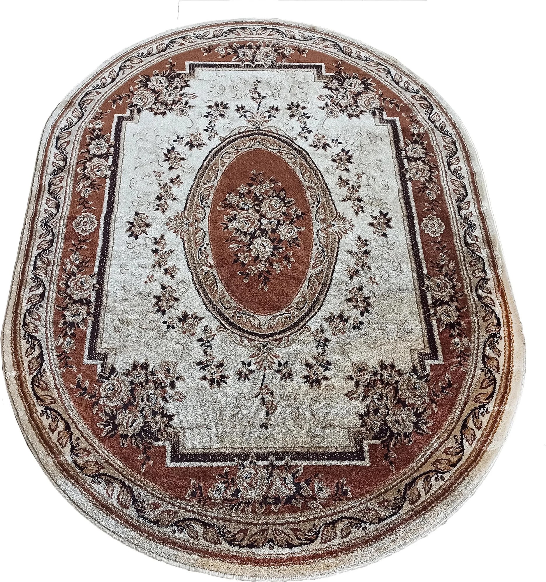 DY Hnedý oválny koberec s orientálnym vzorom Exclusiv 04 N Rozmer: 200x290 cm