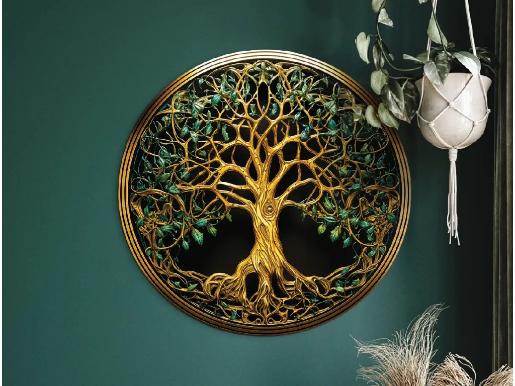 drevko | Kruhový Strom života Symbióza 44 x 45 cm