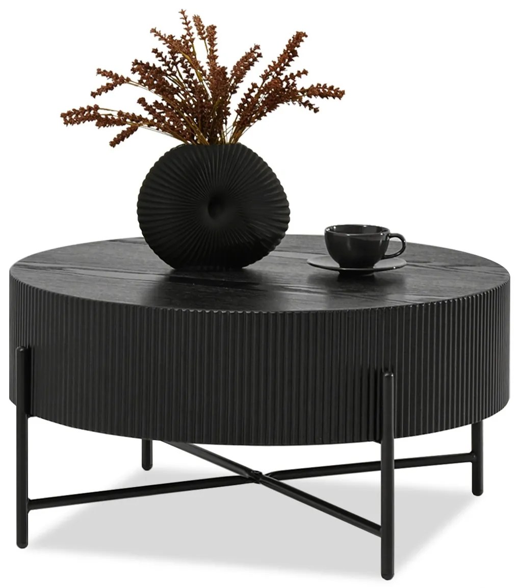 Konferenčný stolík Nixi (čierne drevo + čierna). Akcia -21%. Vlastná spoľahlivá doprava až k Vám domov. 1111666