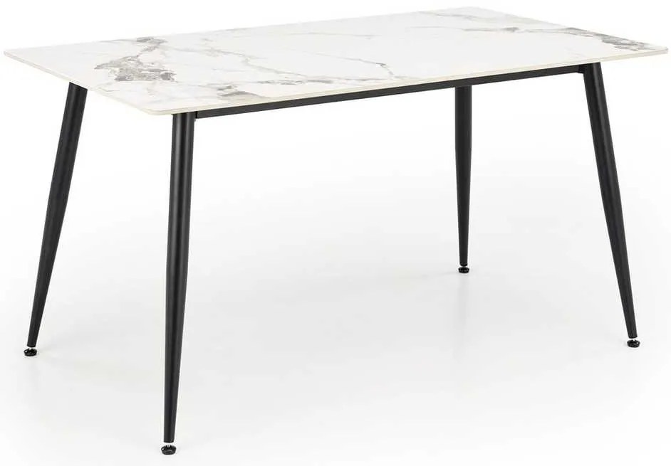 Jedálenský stôl Webster 140 cm, mramor / čierna