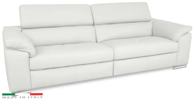Moderná kožená pohovka LOREN II (4P), biela (madras - 122 white)