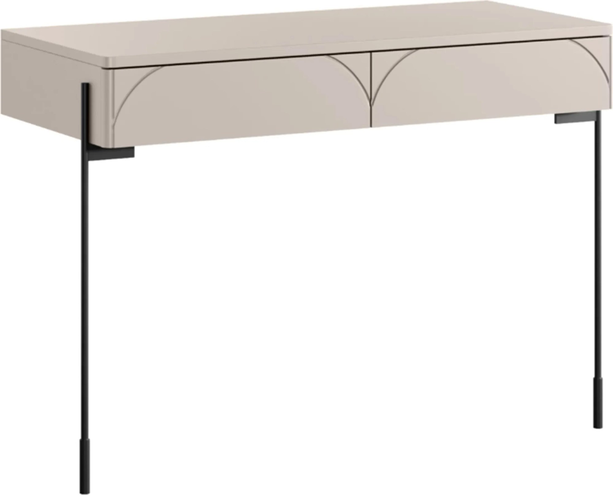 Toaletný stolík Sonatia 100 cm s dvoma zásuvkami - kašmír