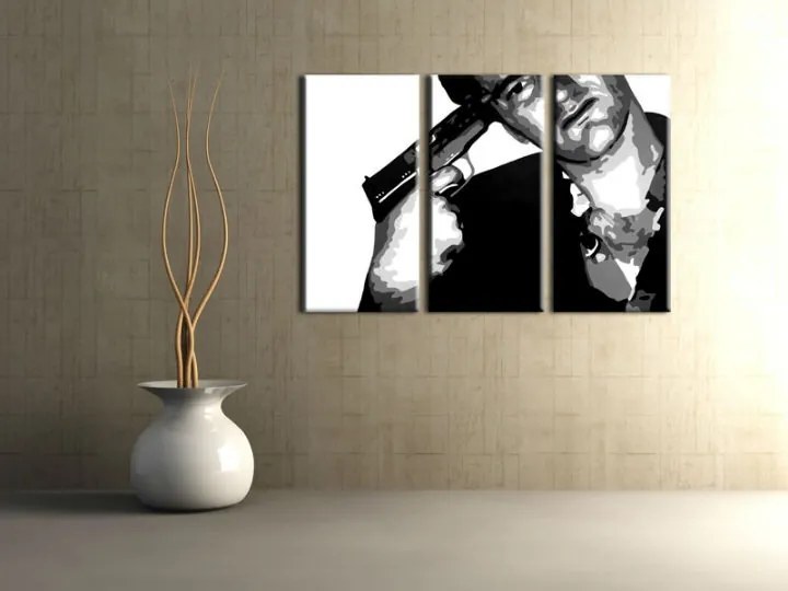 Ručne maľovaný POP Art obraz Tarantino 3 dielny tar