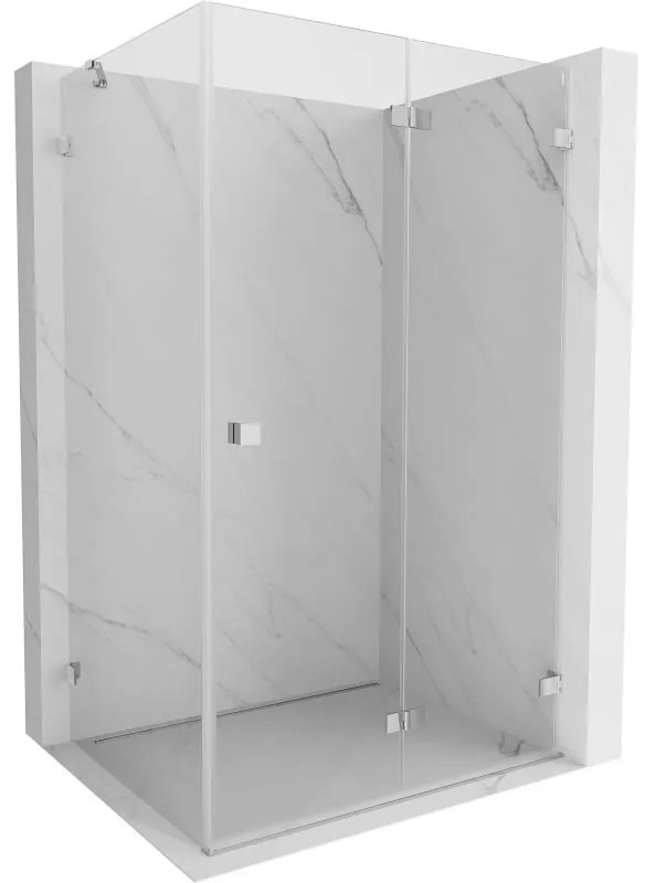 Mexen Lunar-F, sklápací sprchový kút pravý 100 x 90 cm, 8mm číre sklo, chrómový profil, 836-100-090-01-00-P