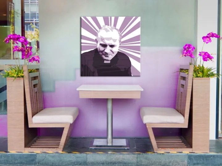 Ručne maľovaný POP Art obraz JÁN PAVOL II. jp2