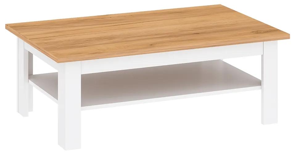 Konferenčný stolík Lanzette T - biela alba / dub craft zlatý Konferenčný stolík Lanzette T - biela alba / dub craft zlatý