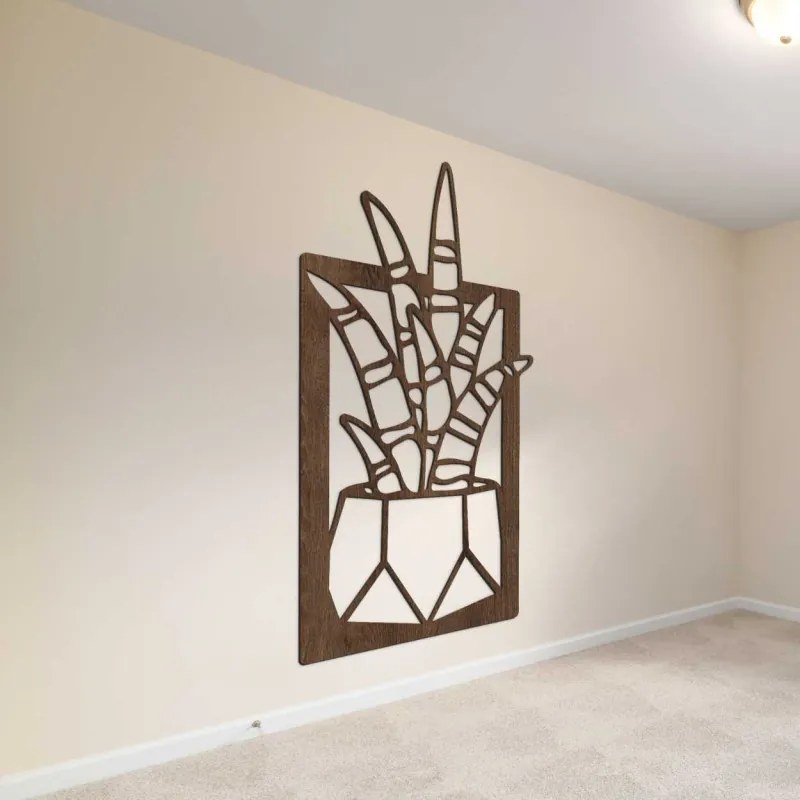 Drevený obraz na stenu sukulent| SENTOP HDF0402-B