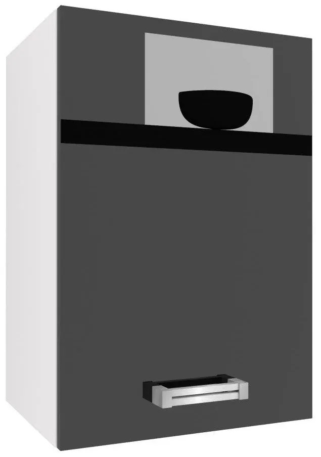 Kuchynská skrinka Belini horná 40 cm čierny lesk INF SG40/1/WT/B/0/D