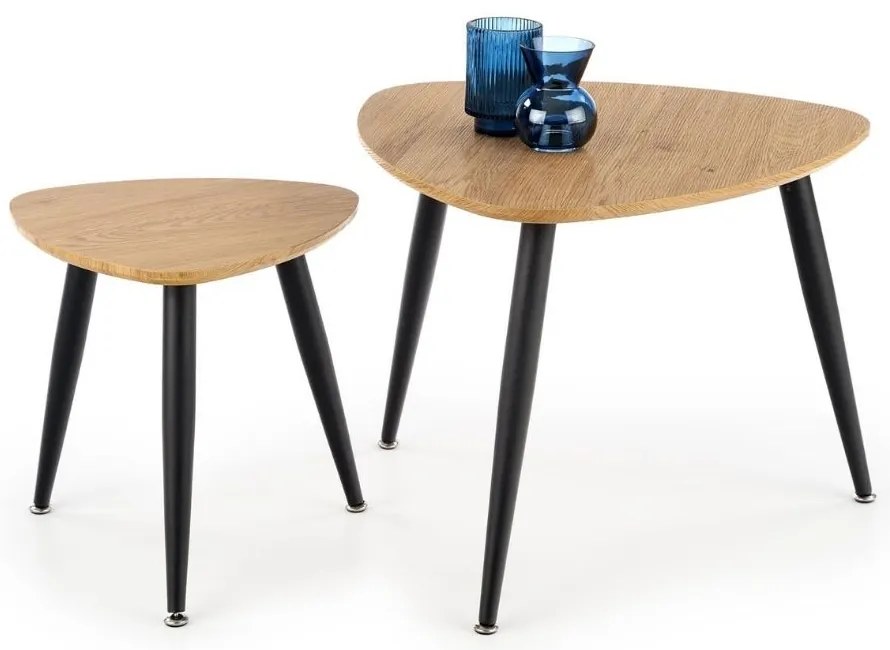 Konferenčný stolík Nicea 2, dub zlatý / čierna