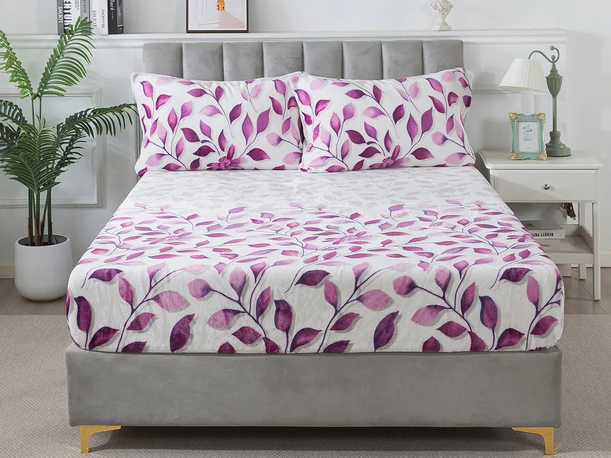 XPOSE® Mikroplyšová plachta IVANKA Exclusive - fialová 90x200 cm