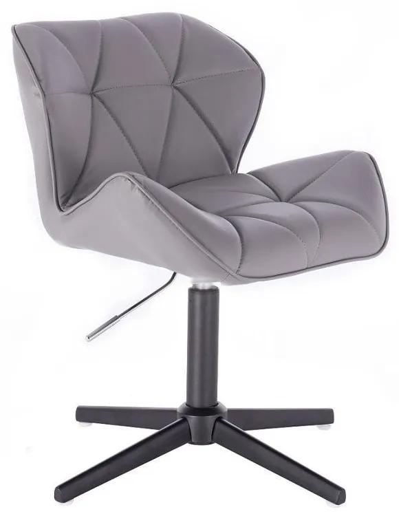 LuxuryForm DESIGN Stolička MILANO na čiernom kríži - šedá