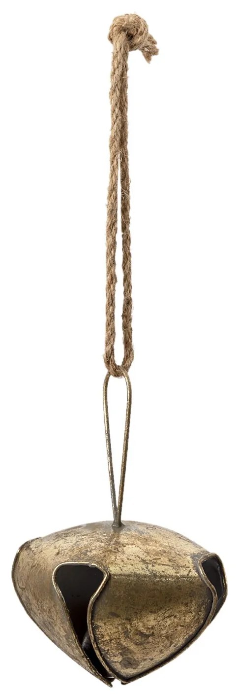 Zlatá závesná dekoratívne rolnička - Ø 11*18 cm Zlatá závesná dekoratívne rolnička - Ø 11*18 cm