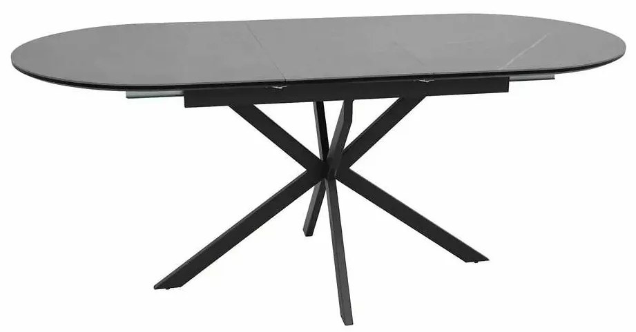 Jedálenský stôl Maxwell II 140 x 80 cm, sivá / čierna