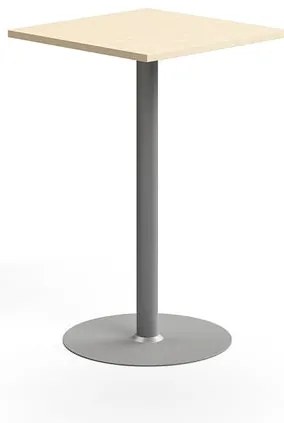 Barový stôl VERTICUS, 700x700x1100 mm, breza/strieborná