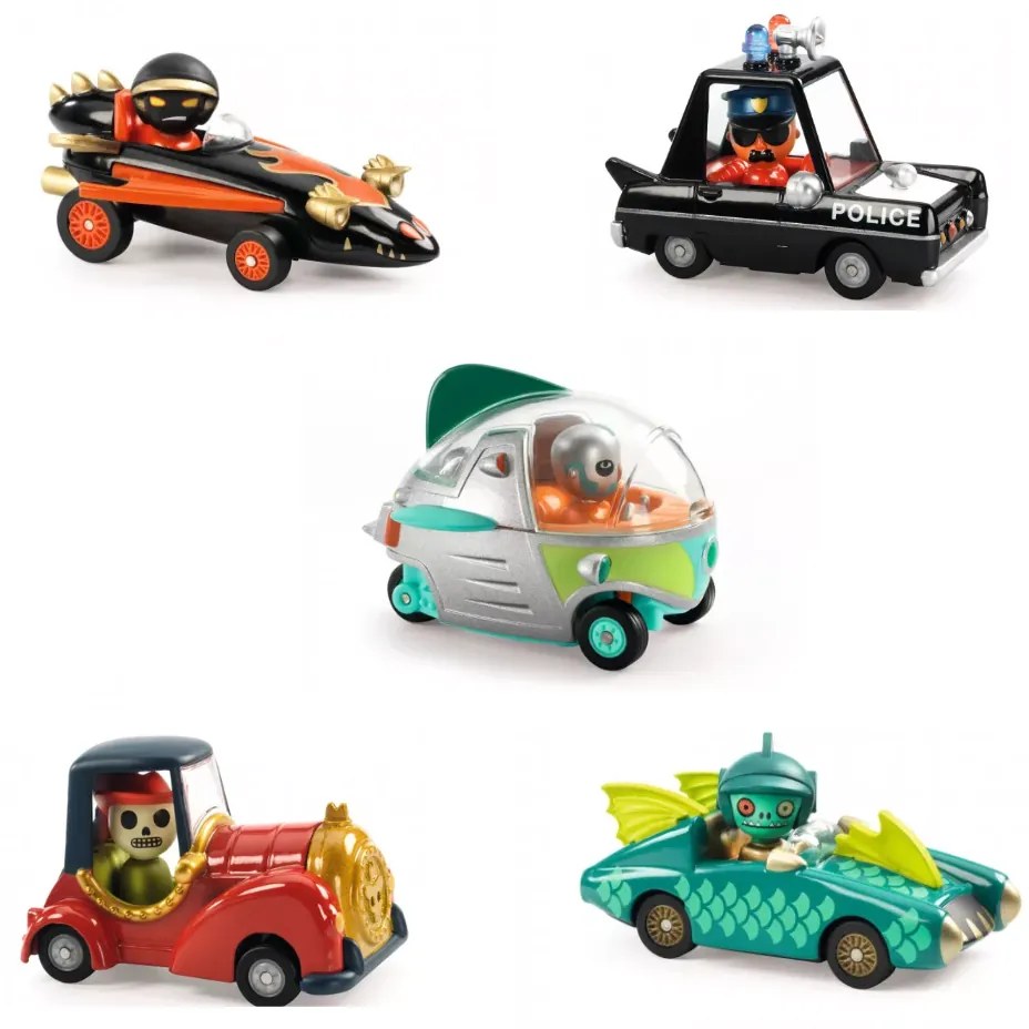 Balíček Crazy Motors - Hurry Police & Visitor X & Red skull & Dragon Fire & Mister Wings