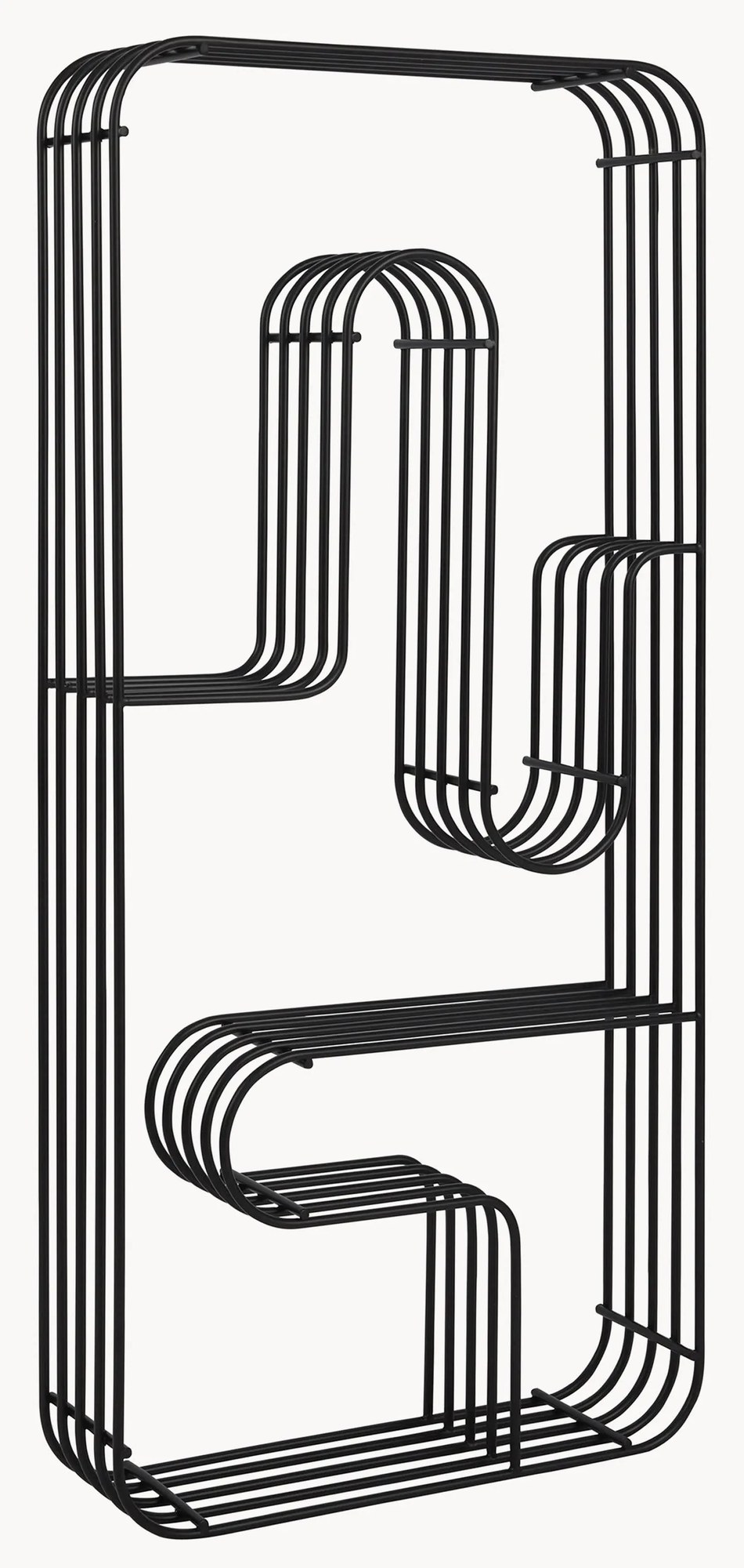 Kovový nástenný regál Curva