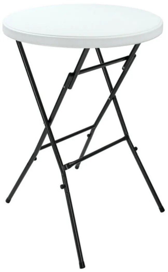 Casaria Plastový párty stôl LYDA, Ø72x110cm, biela