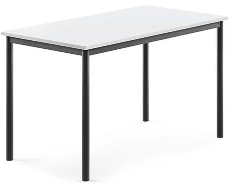 Stôl SONITUS, 1200x700x720 mm, HPL - biela, antracit