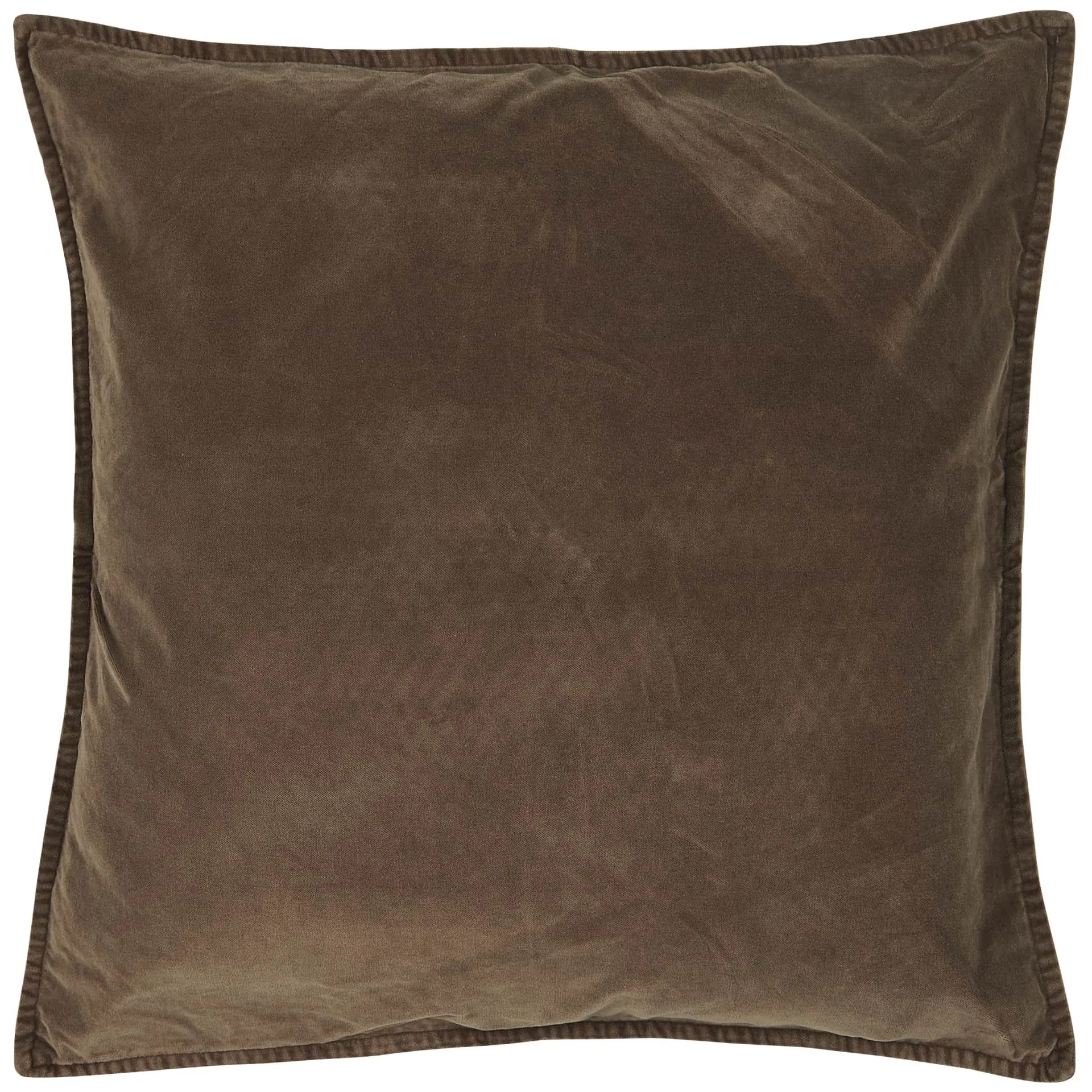 Ib Laursen Zamatový poťah na vankúš Chocolate 52 × 52 cm