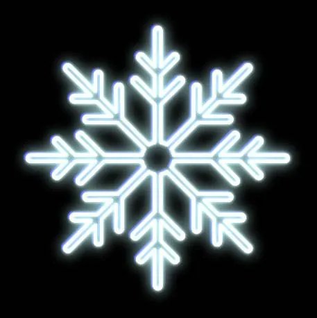 DECOLED LED světelná vločka II, závěsná, pr. 86 cm, ledově bílá