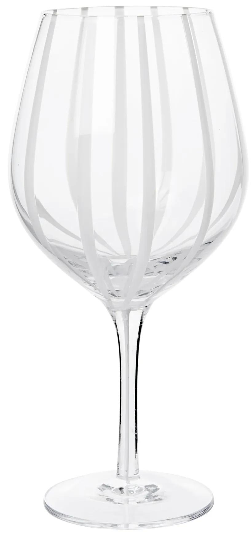 Broste Pohár na červené víno White Stripe 650 ml