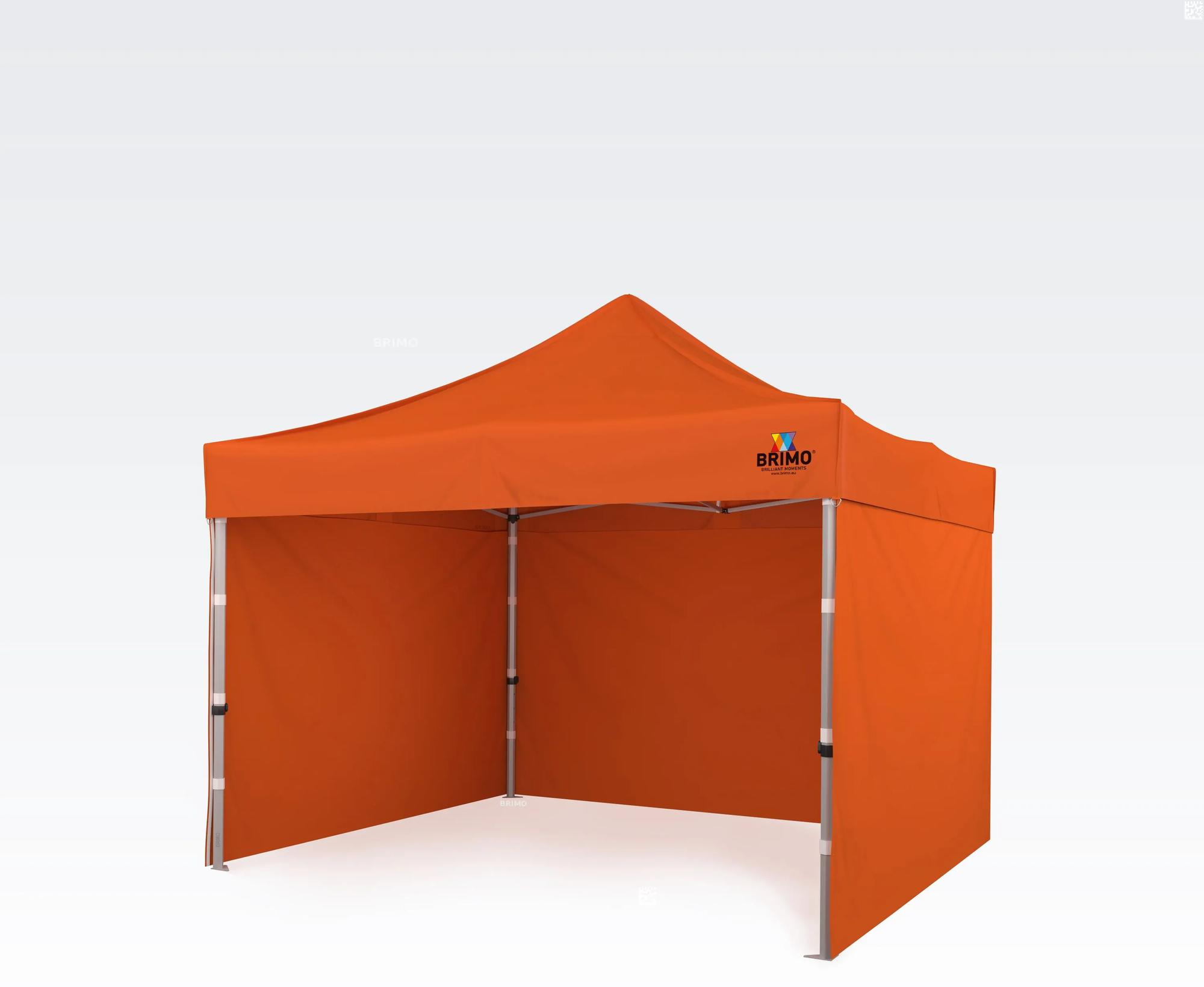 BRIMO Nožnicový stánok 3x3m - s 3 stenami - Oranžová 4