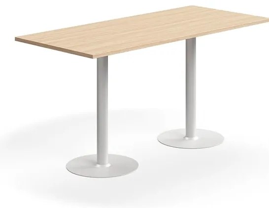 Barový stôl VERTICUS, 1800x800x900 mm, dub/biela