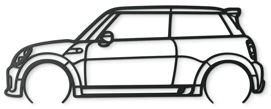 drevko Nálepka Mini Cooper 13 Rozmer obrazu: 32,5 x 86 cm, Farba dekorácie: Čierna