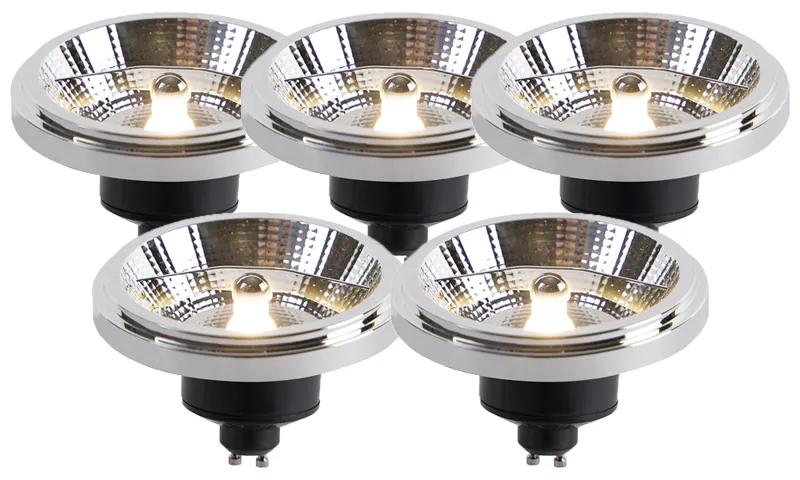 Sada 5 stmievateľných LED žiaroviek GU10 AR111 11W 810lm 2700K