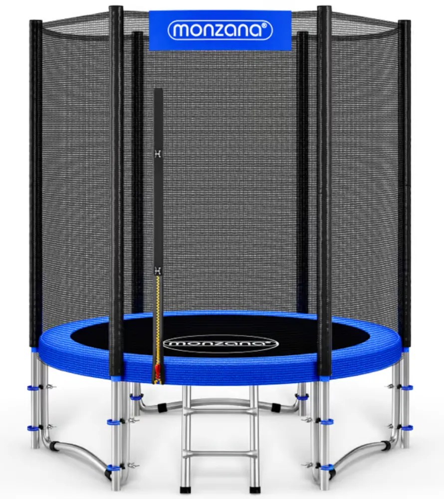 Monzana Trampolína s bezpečnostnou sieťou JUMP, Ø183 cm, čierna/modrá