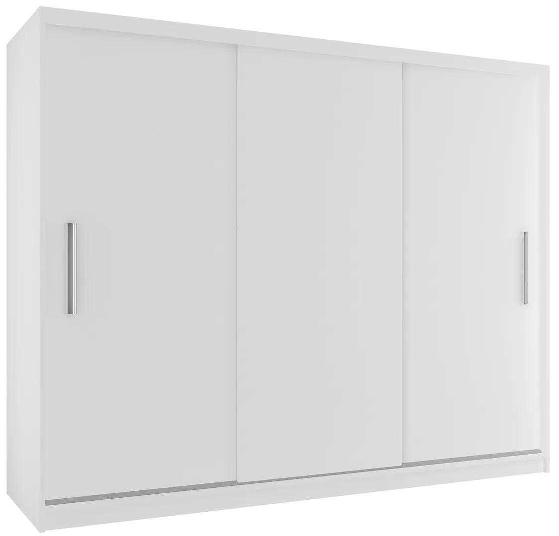 Šatníková skriňa 232 cm Belini biely mat s posuvnými dverami SI SZP4/2/1W/3W/0/AL