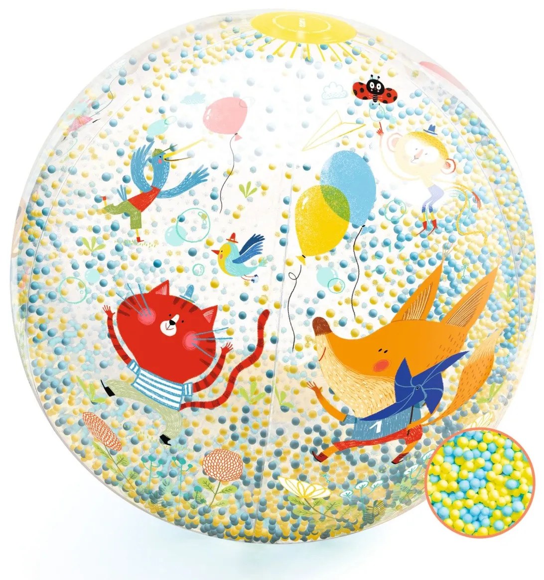 Nafukovacia lopta - Zvieratká na ihrisku