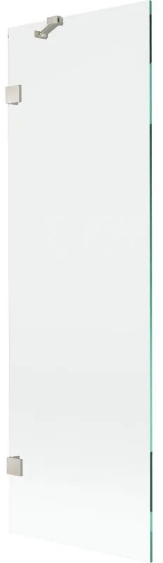 Mexen, Mexen Lunar 1-krídlová vaňová zástena 60 x 150 cm, transparentná, brúsený nikel - 897-060-000-97-00