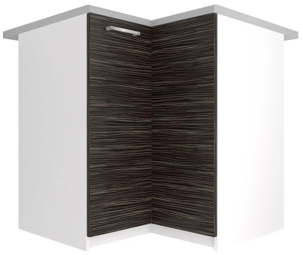 Kuchynská skrinka Belini spodná rohová 90 cm eben kráľovský s pracovnou doskou TOR SNP90/2/WT/HK/0/P