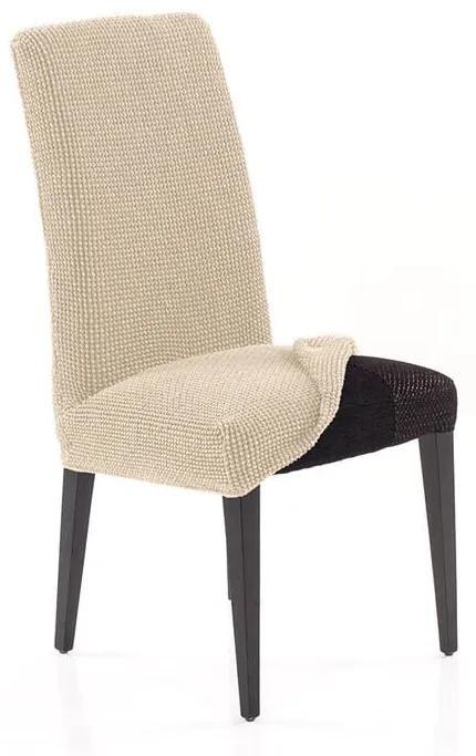 Super strečové poťahy NIAGARA smotanová stoličky s operadlom 2 ks (40 x 40 x 55 cm)