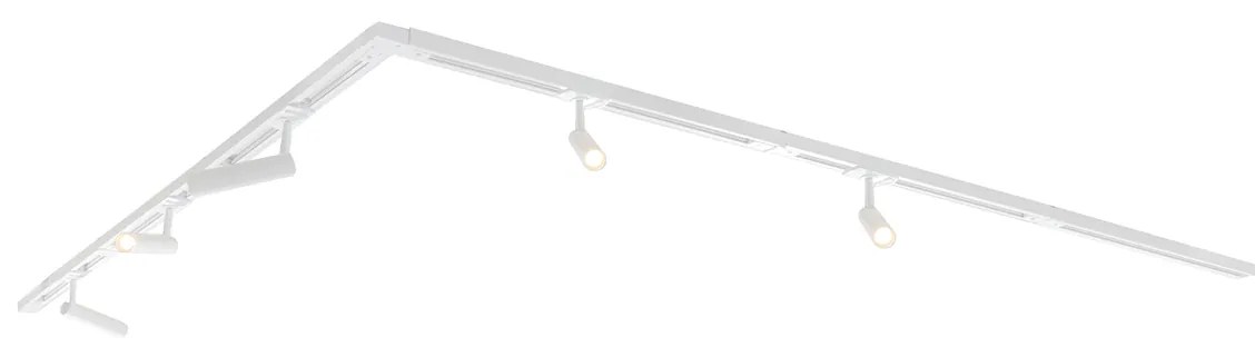 Moderný koľajnicový systém s 5 bodovými svetlami biely 1-fázový GU10 35mm - Iconic Jeana Luxe