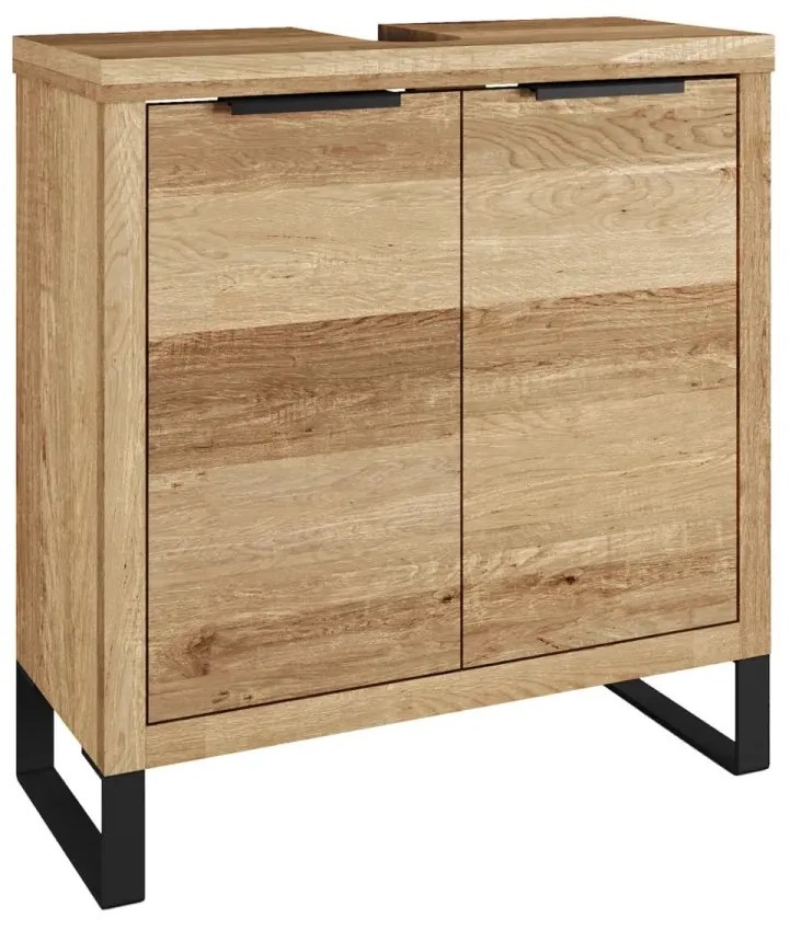 furniture-nabytek.cz - Masívna skrinka pod umývadlo Sydney z divokého duba, olejovaná, hnedá – 56×25×60 cm