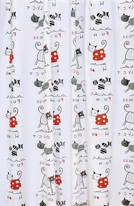 Aqualine Aqualine, Sprchový záves 180x180cm, vinyl, mačky, ZV023