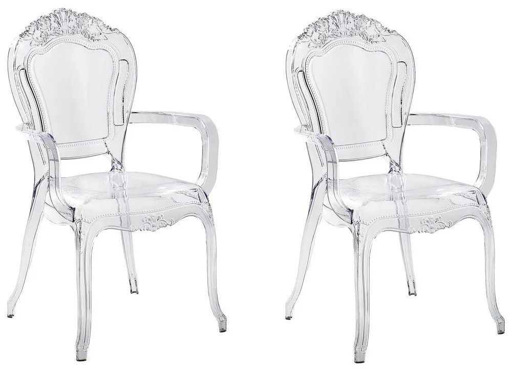 Set 2 ks. jedálenských stoličiek VITTON II (priehľadná). Vlastná spoľahlivá doprava až k Vám domov. 1023157