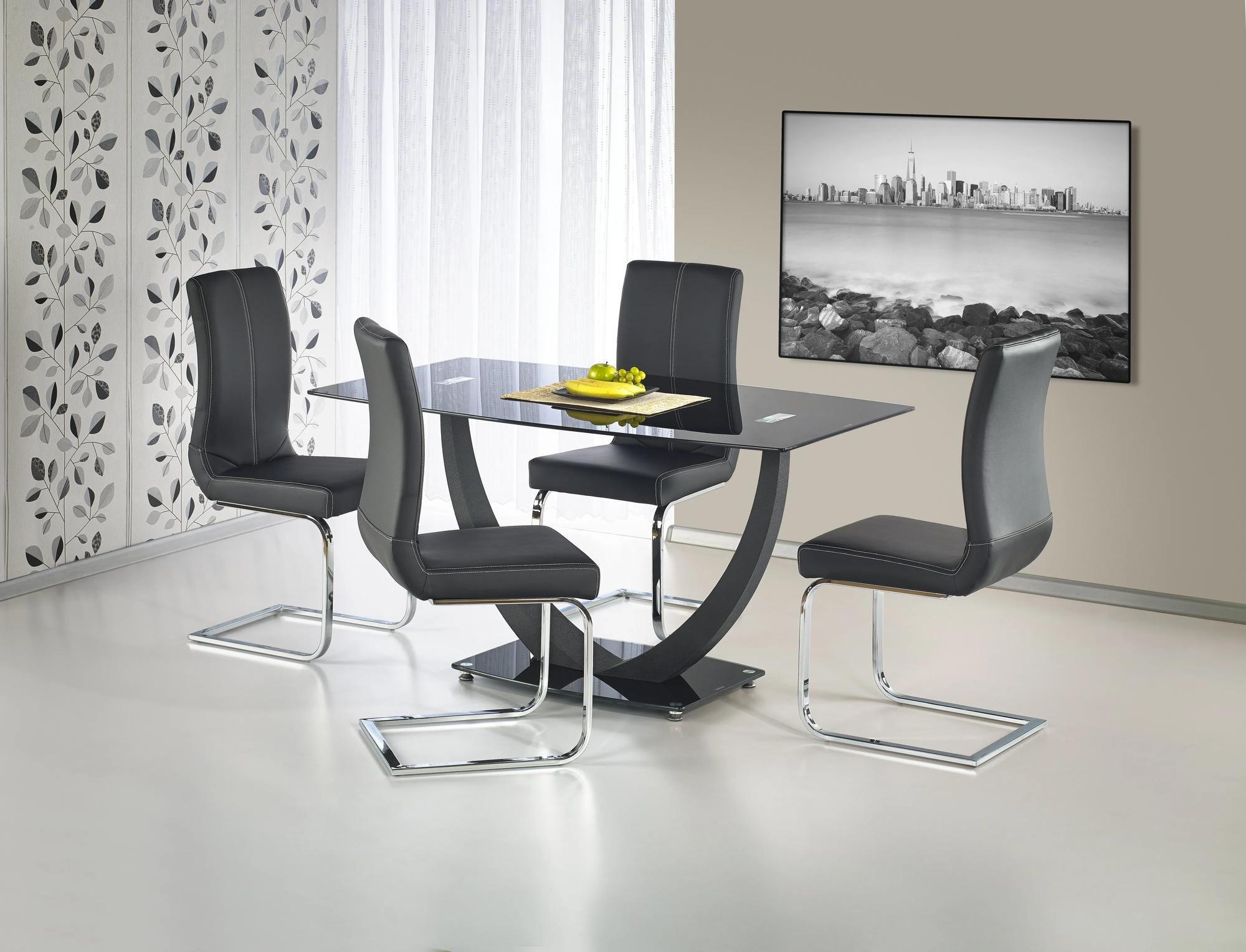 Jedálenský stôl Angila (pre 6 osôb) (čierna). Vlastná spoľahlivá doprava až k Vám domov. 769025