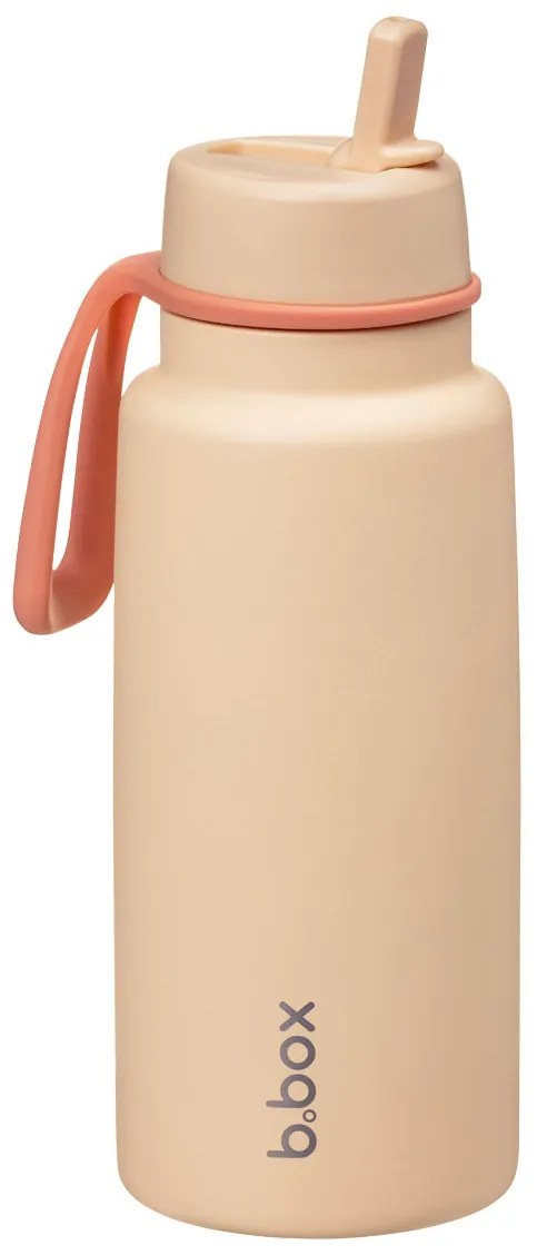 Antikorová termofľaša so slamkou 1 l - oranžová