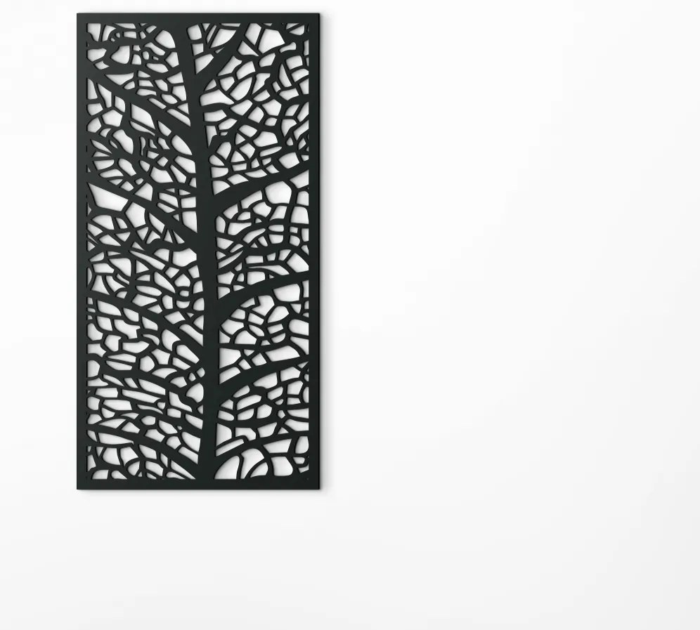 drevko Drevený obraz List v priblížení Rozmer obrazu: 44,5 x 22,5 cm, Farba dekorácie: Čierna